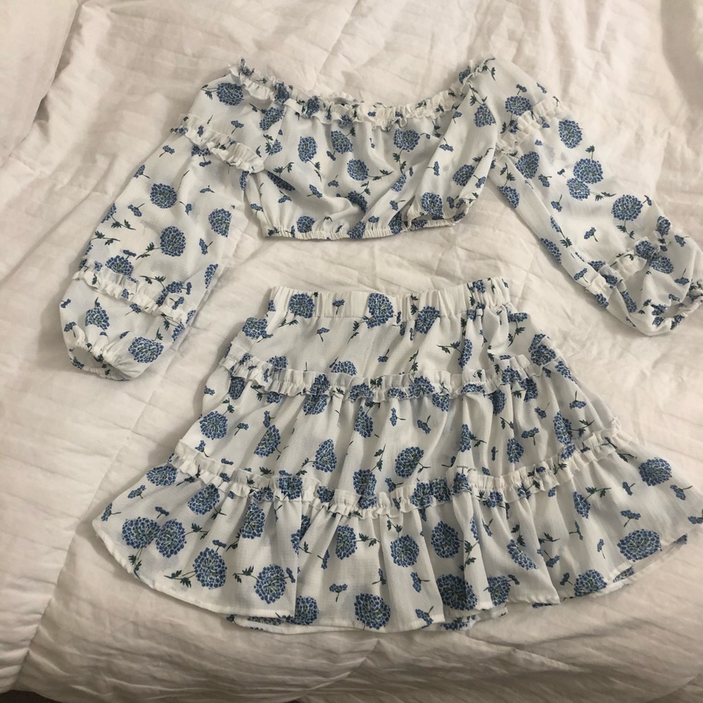 two piece skirt set